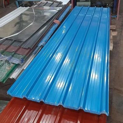 kaufen Blaue Farbüberzogenes Überdachungsblatt runzelte Stahldecken-Material Online-Herstellung